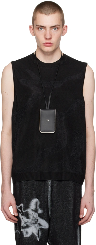 Y-3 Black Jacquard Vest