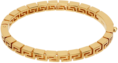 Versace Gold Greca Bangle Bracelet In Kvo- Gold