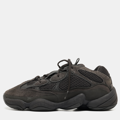 Pre-owned Yeezy X Adidas Two Tone Suede And Mesh Yeezy 500 Utility Trainers Size 42 In Grey