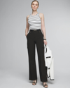 White House Black Market Utility Wide-leg Pants In Black