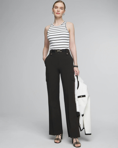 White House Black Market Utility Wide-leg Pants In Black