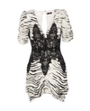 Elisabetta Franchi Animal-print Mini Dress In White