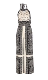 Liu •jo Bandana-print Wide-leg Jumpsuit In Black