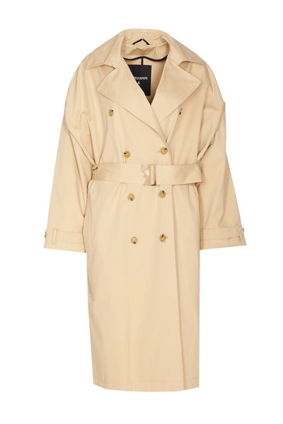 Patrizia Pepe Trench Over Coat In Beige