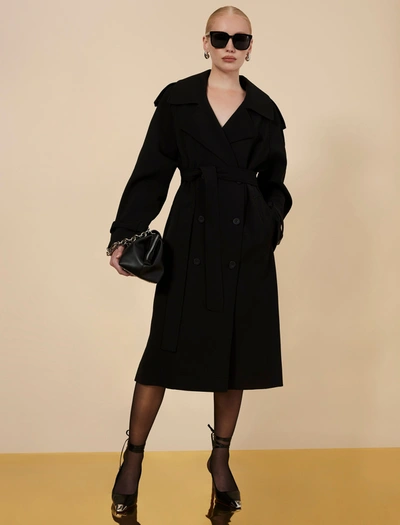 Bcbgmaxazria Belther Trench Coat In Black