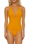 SOLUNA SHIRRED RING ONE-PIECE SWIMSUIT