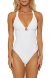 SOLUNA SHIRRED RING ONE-PIECE SWIMSUIT