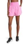 Nike Dri-fit Ultrahigh Waist 3-inch Brief Lined Shorts In Red
