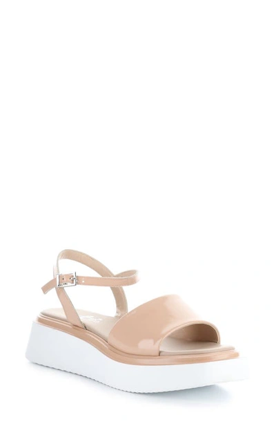 Bos. & Co. Shasta Ankle Strap Platform Sandal In Beige Nappalak