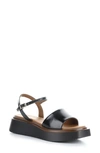 Bos. & Co. Shasta Ankle Strap Platform Sandal In Black Nappalak