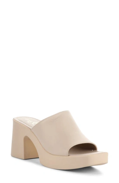 Bos. & Co. Vita Platform Slide Sandal In Beige Nappa