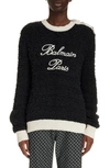 BALMAIN SIGNATURE TWEED KNIT SWEATER