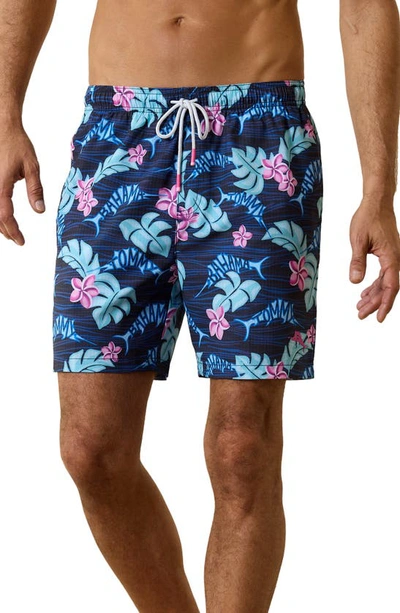 Tommy Bahama Naples The Marlin Life Swim Trunks In Blue Sapphire