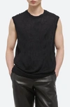 HELMUT LANG GENDER INCLUSIVE CRUSHED KNIT SLEEVELESS SWEATER