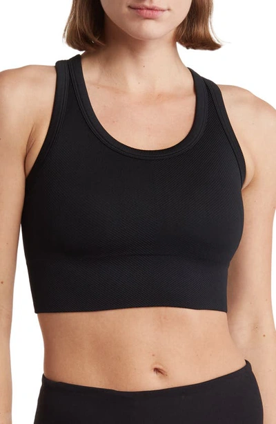 Spanx Stretch-jersey Sports Bra In Very Black