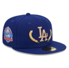 NEW ERA NEW ERA ROYAL LOS ANGELES DODGERS  GOLD LEAF 59FIFTY FITTED HAT