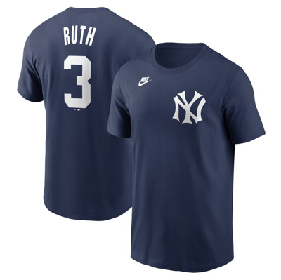 Nike Babe Ruth New York Yankees Cooperstown Fuse  Men's Mlb T-shirt In Navy
