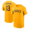Nike Men's Manny Machado Gold San Diego Padres Fuse Name Number T-shirt In Gold
