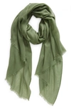 Vince Lightweight Cashmere Scarf In Sea Fern