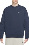 Nike Solo Swoosh Crewneck Sweatshirt Thunder Blue