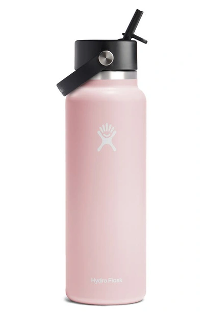 Hydro Flask 40-ounce Wide Mouth Flex Straw Cap Water Bottle In Trillium