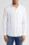 JOHNNIE-O EMORY SOLID LINEN BUTTON-UP SHIRT