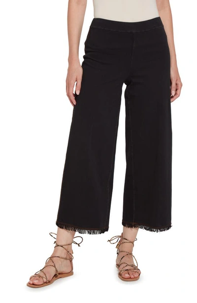 Lyssé Shiloh Denim Palazzo Pants In Black