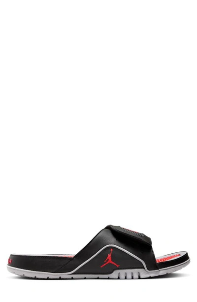 Nike Hydro 4 Retro Slide Sandal In Black/ Fire Red/ Cement Grey