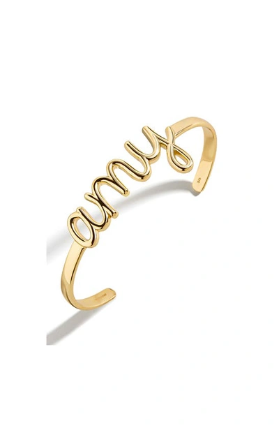 Baublebar Personalized Nameplate Cuff Bracelet In Gold