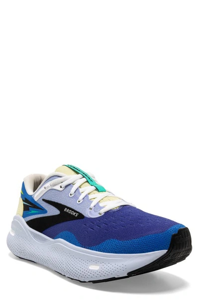 Brooks Ghost Max Running Shoe In Blue/ Yellow/ Black