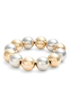 Shymi Beaded Ball Stretch Bracelet In Gold/multi