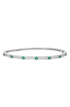 Shymi Pavé Cubic Zirconia Bangle Bracelet In Silver
