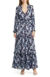 RAILS RAILS FREDERICA FLORAL TIERED LONG SLEEVE MAXI DRESS
