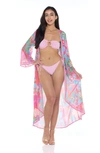 Ranee's Floral Print Duster In Pink