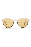 Ted Baker 55mm Round Sunglasses In Bone
