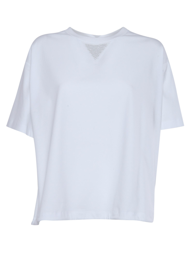 Peserico White T-shirt With Lurex Detail