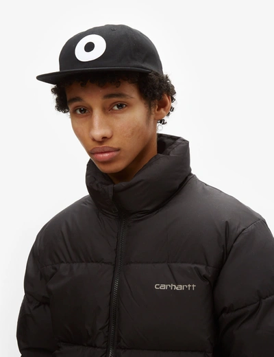 Obey Block 6-panel Strapback Cap In Black