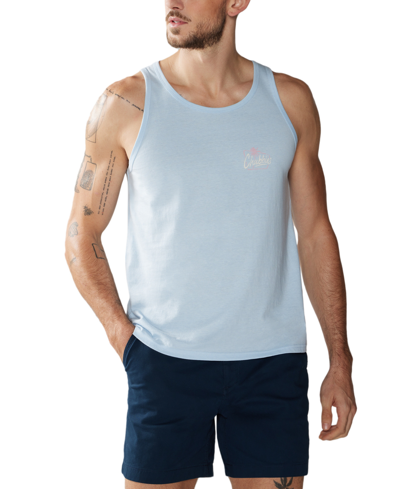 Chubbies Men's The Club Soto Logo Graphic Tank In Light,pastel Blue