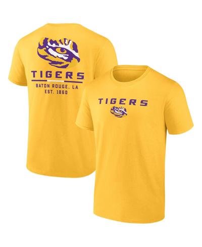Fanatics Men's  Gold Lsu Tigers Game Day 2-hit T-shirt
