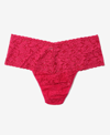 Hanky Panky Plus Size Retro Lace Thong In Evening Pour Red