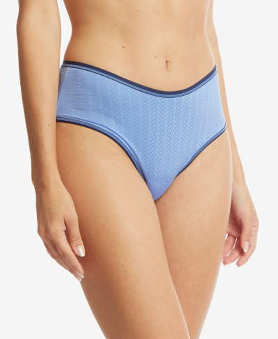 Hanky Panky Women's Move Calm Natural Rise Thong Underwear 2p1664 In Cool Water Bicoastal