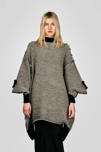 Issey Miyake Seed Stitch Knit In 17- Black Hued