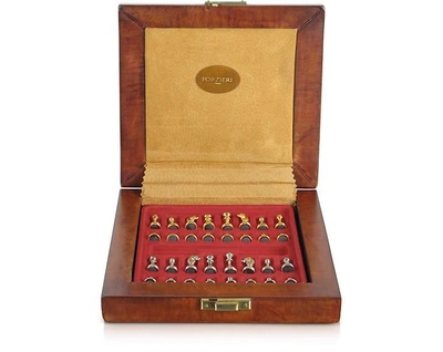 Gucci Small Leather Goods Genuine Leather Chess Board With Magnetic Pieces In Marron