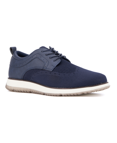 New York And Company Wiley Mens Faux Suede Pointed Toe Casual And Fashion Sneakers In Blue