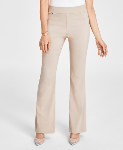 Inc International Concepts Petite High-rise Flare Pants, Created For Macy's In Toasted Twine