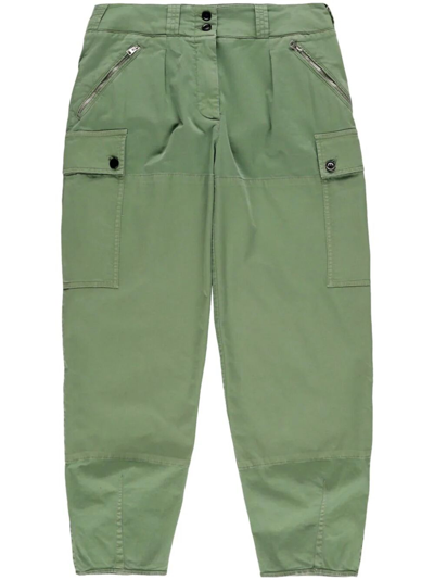 Tom Ford Pleated Cargo Trousers In Green