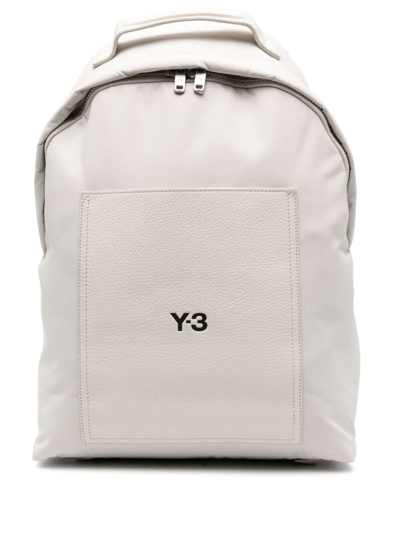 Y-3 Lux Logo-print Backpack In White