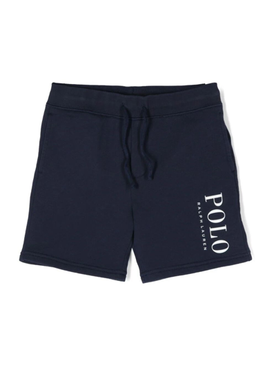 Ralph Lauren Kids' Logo-print Track Shorts In Blue