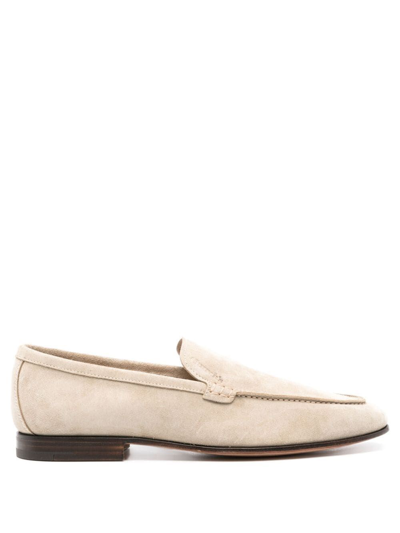 Church's Greenfield Suede Loafers In Nude & Neutrals