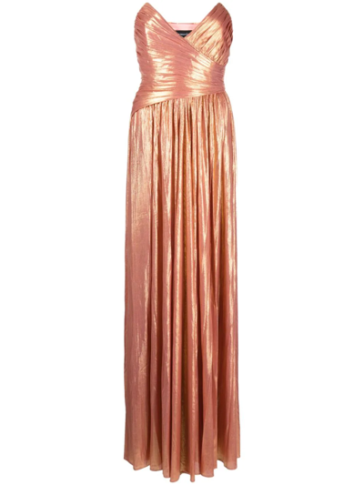 Retroféte Walford Strapless Gown Dress In Pink & Purple